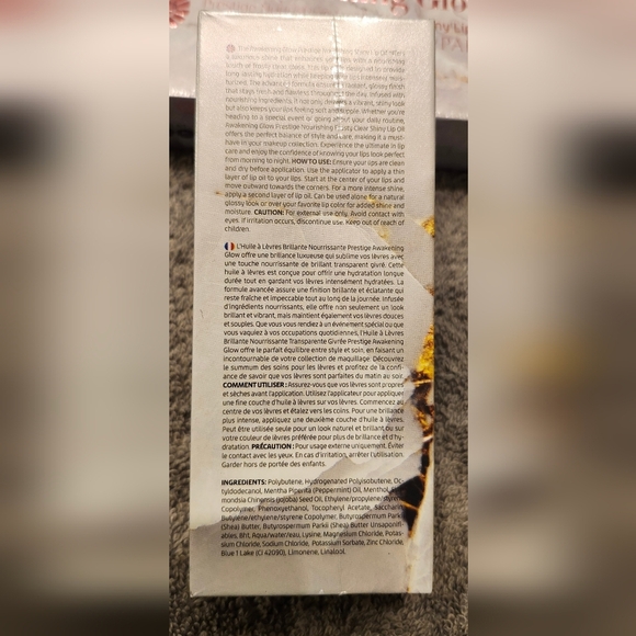 NIB-Awakening Glow LA Predire Prestige Nourishing Peach Shiny Lip Oil - Picture 6 of 6